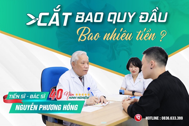 chi phí cắt bao quy đầu bao nhiêu tiền