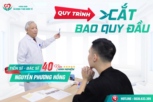 quy trình cắt bao quy đầu