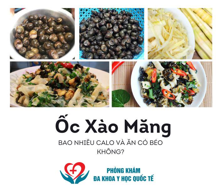 Ốc xào măng bao nhiêu calo và ăn có béo không