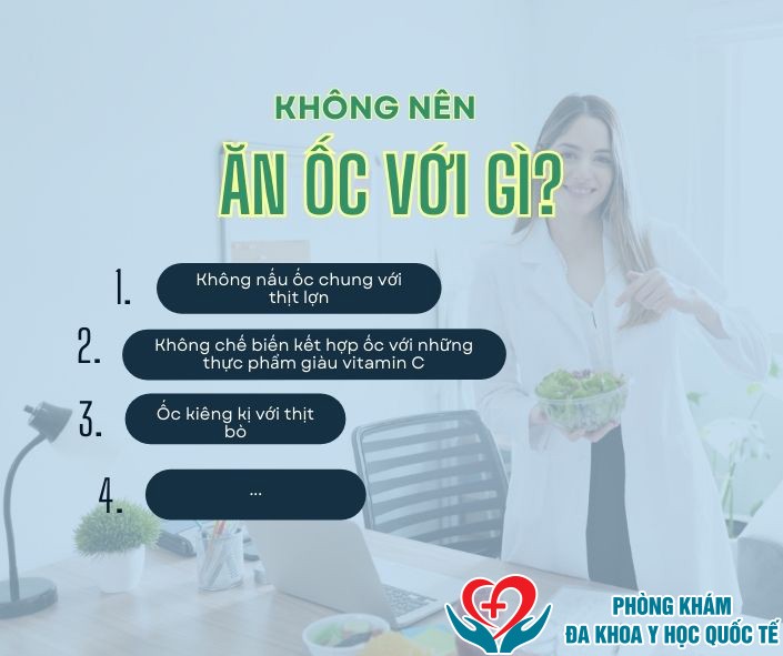 Không nên ăn ốc với gì