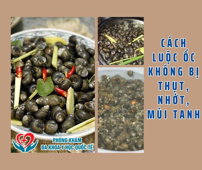 cách luộc ốc không bị thụt, nhớt, mùi tanh